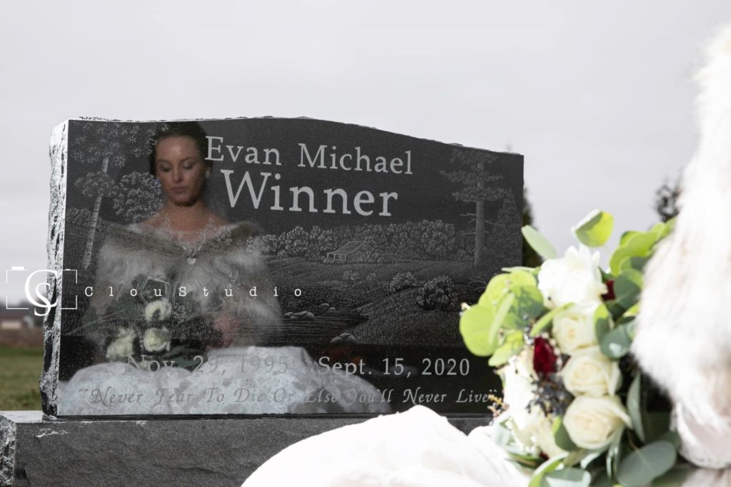 The grave stone of Evan Michael Winner