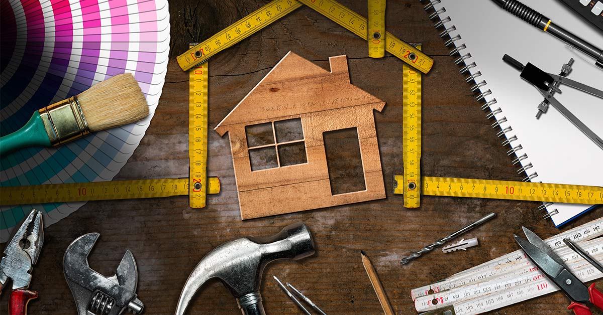 house with hammer and measuring tape