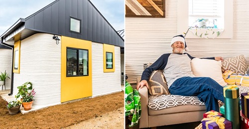 Homeless Man Moves Into the First 3D-Printed Tiny Home