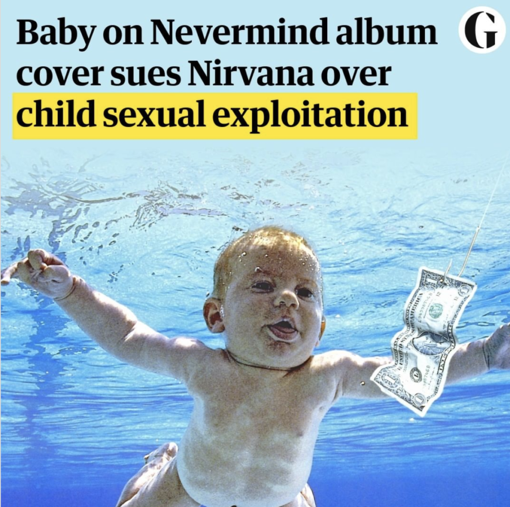Spencer Elden, the baby from the iconic cover of Nirvana's alum, Nevermind. 