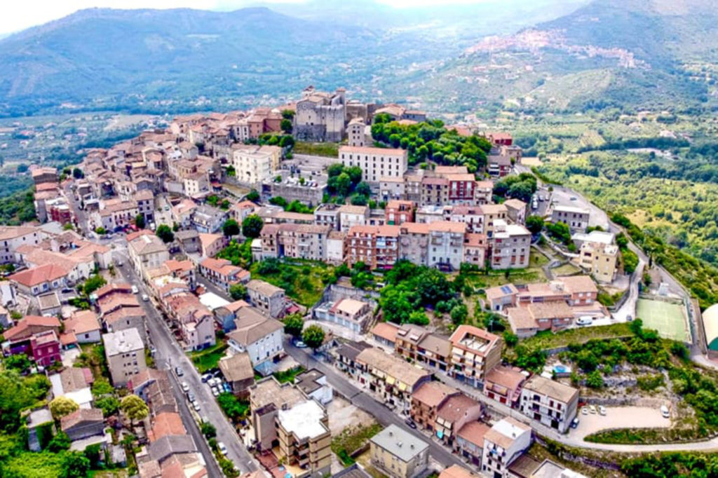 The village of Maenza, about 40 miles southeast of Rome
