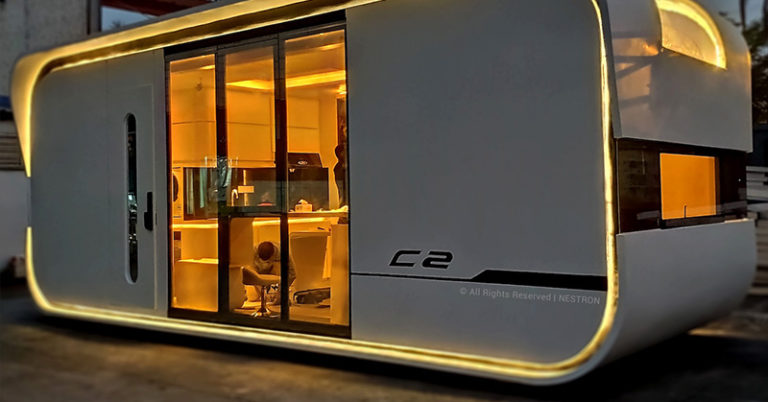 Tiny smart home looks like a space ship and can sleep a family of 4 — see inside - Featured image
