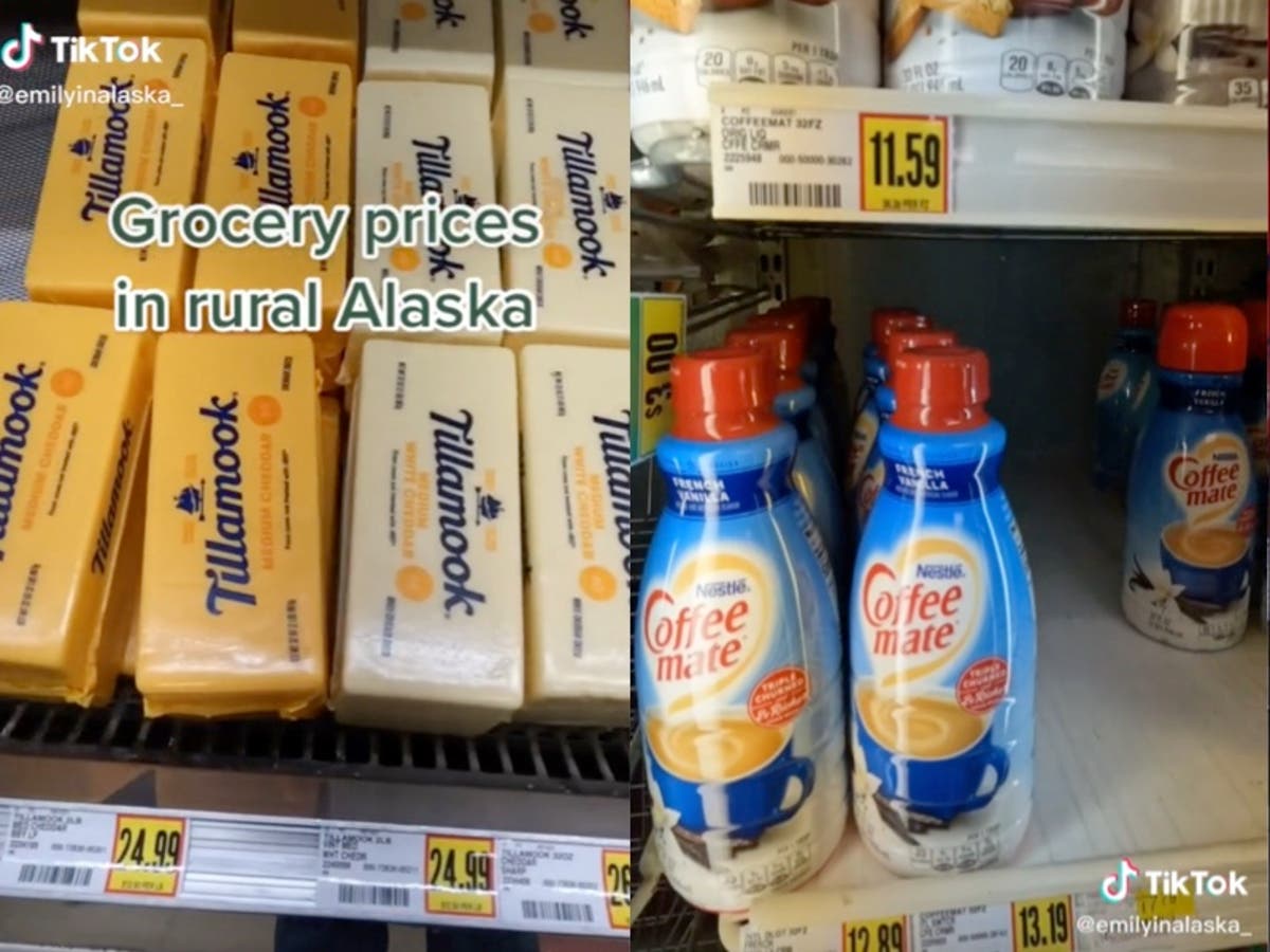Woman in rural Alaska reveals shocking prices of grocery items in video