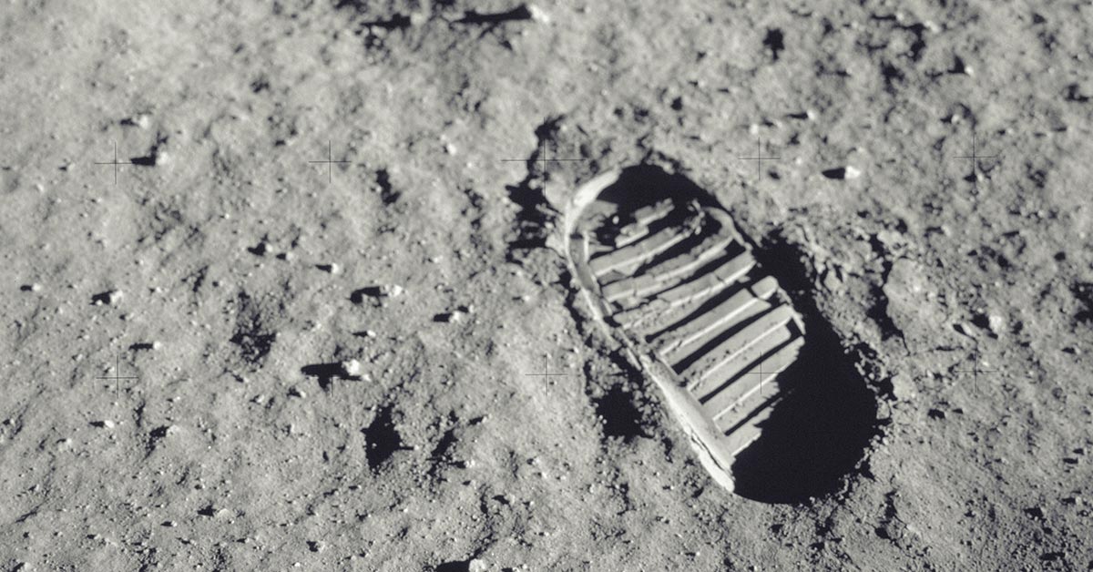 Neil Armstrong's boot print on the moon