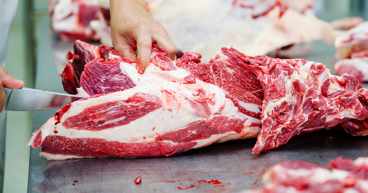 butchered beef