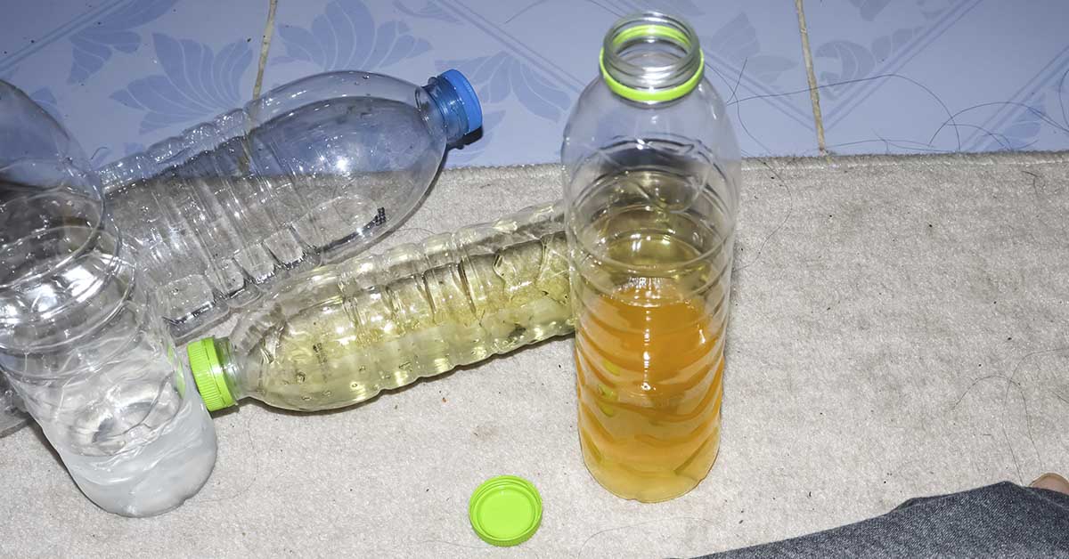 urine in bottle