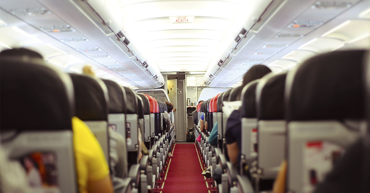 aisle in airplane