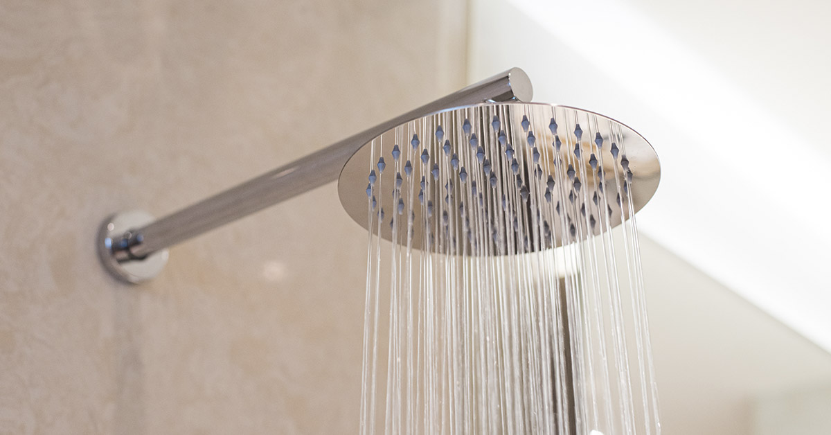 shower head in use