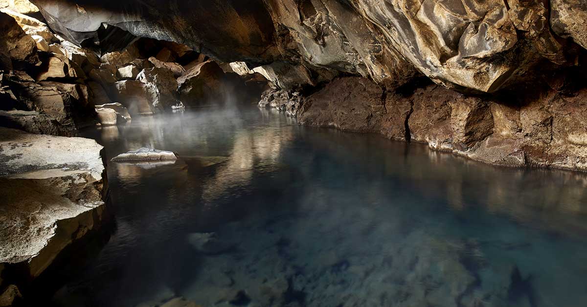underground cavern filled with water