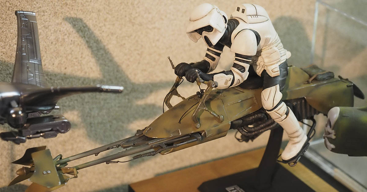 Storm Trooper on speeder in Star Wars