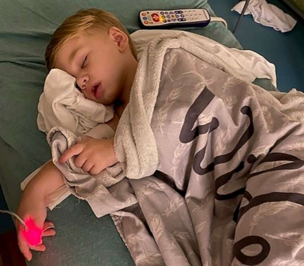 2 year old Wilder in the hospital