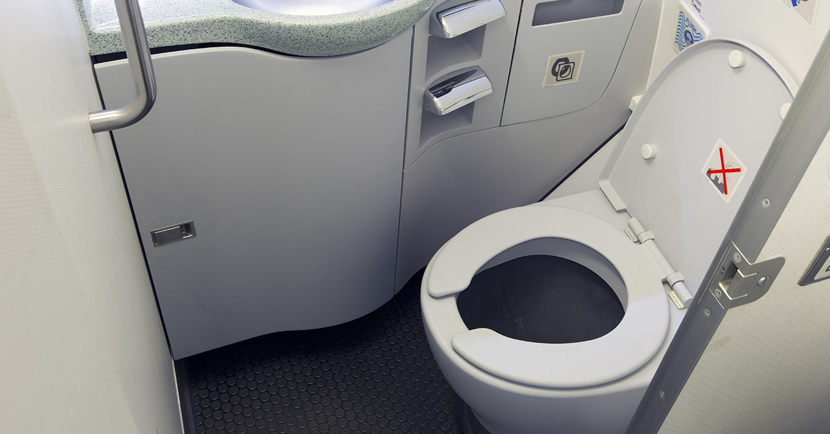 airplane toilet lavatory