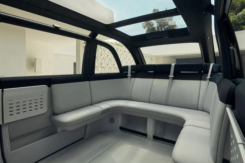 The interior of a Canoo Lifestyle vehicle - rumored to be similar to the originally planned Apple Car.