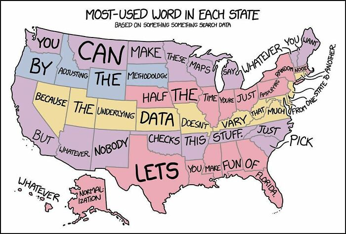 Most spoken words maps