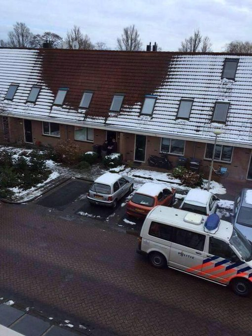 Dutch police at the home of a grow den