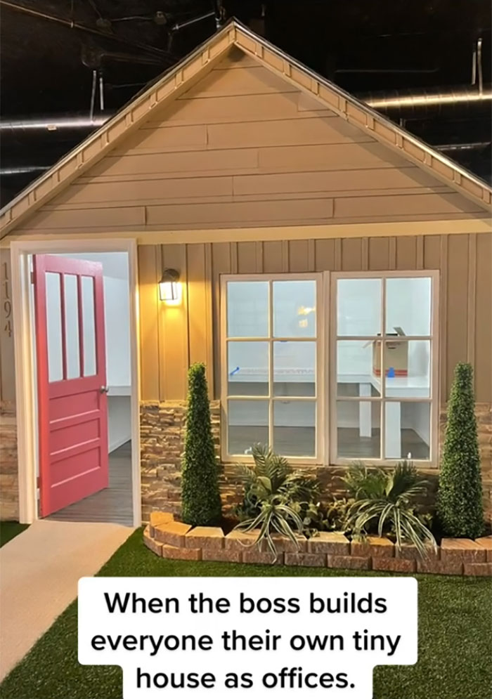 The inside of the tiny houses can be customized to the office holder's preferences.