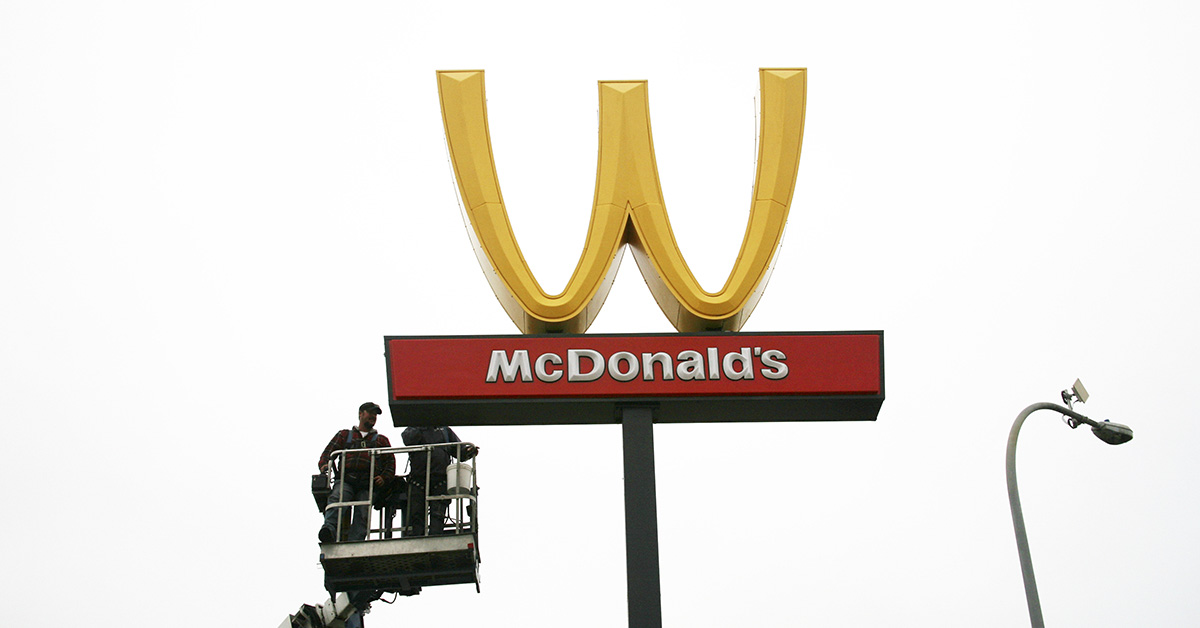 McDonald's with flipped arches