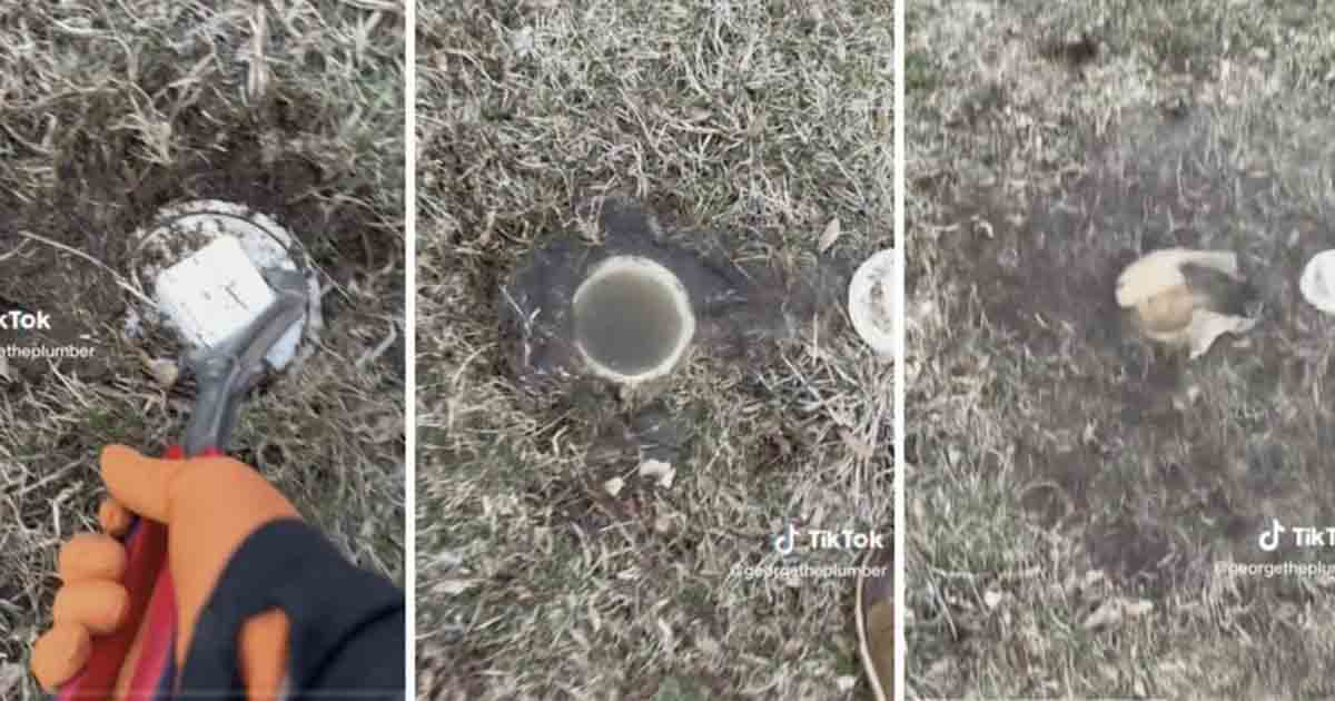 Plumber demonstrates why you should never use flushable wipes The