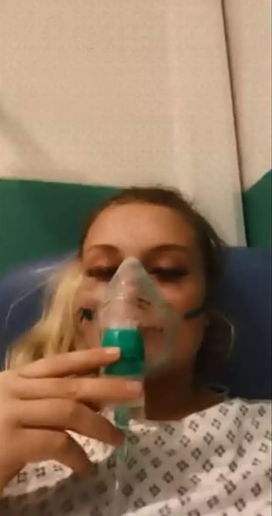 Abby hospitalized because of her vape
