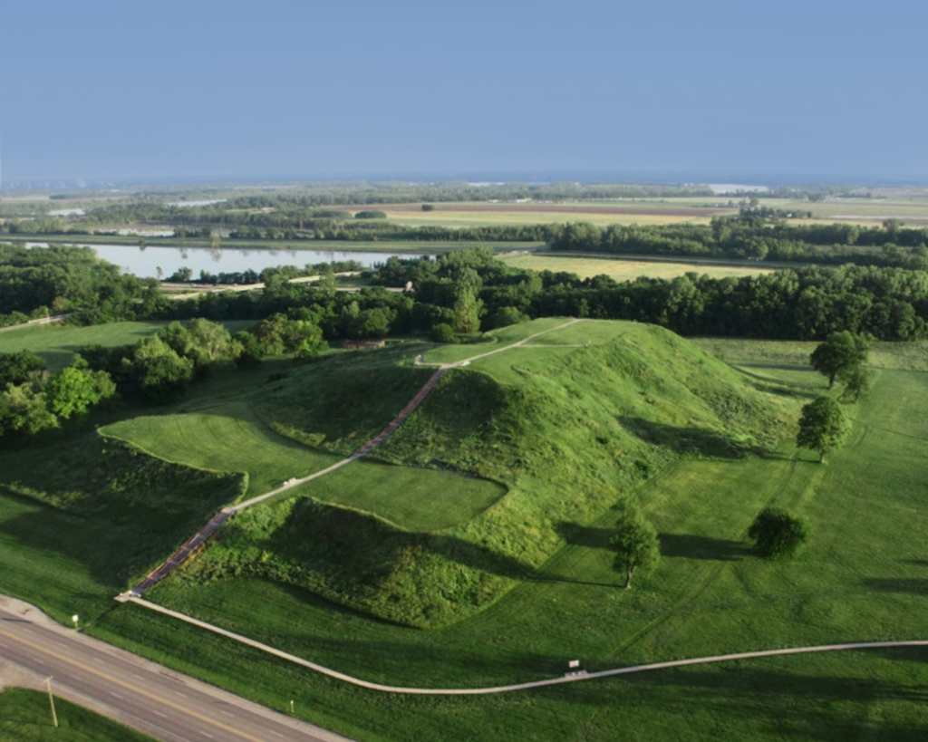 Cahokia Mounds from above