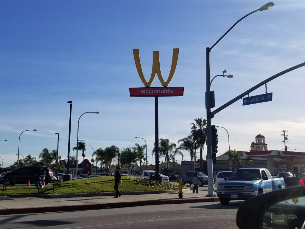 McDonald's logo flipped upside down