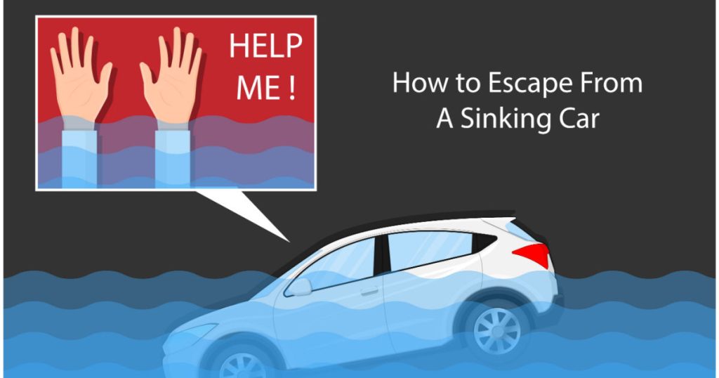 sinking car