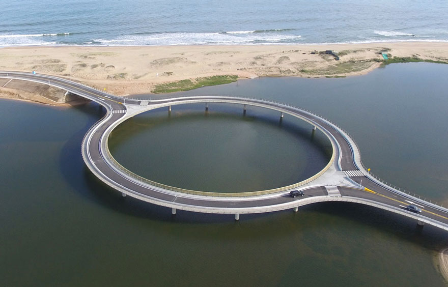 The circular bridge.