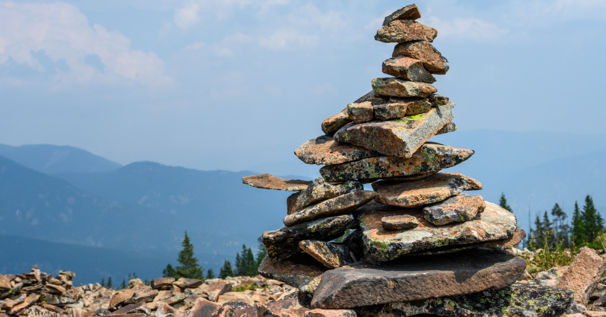 rock cairns in Yosemite National Park
