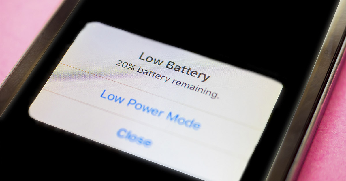 iPhone low battery warning