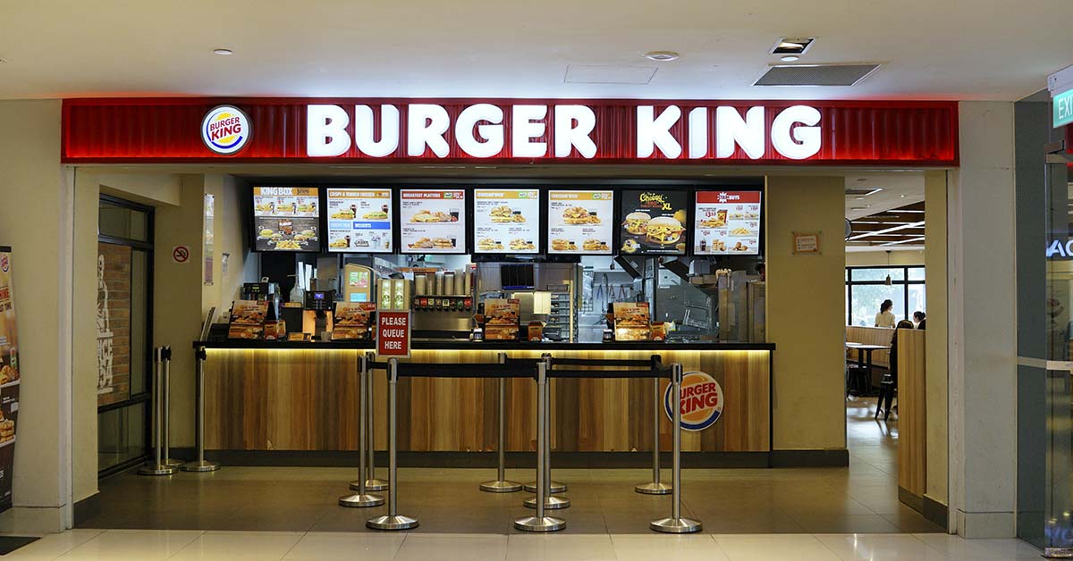 Burger king ordering counter