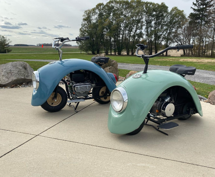 volkspod volkswagon beetle mini bikes