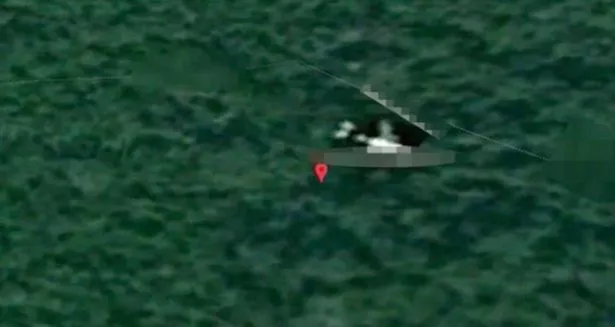 apparent image of MH370 on Google Earth 