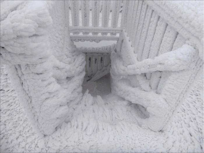 Frozen stairwell