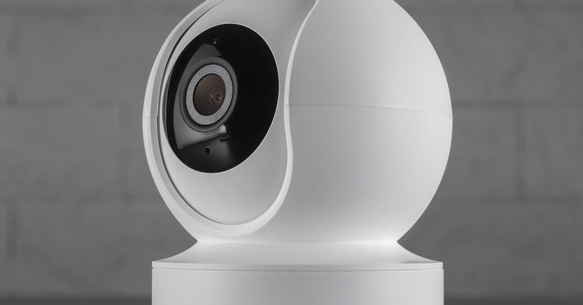 white spherical webcam