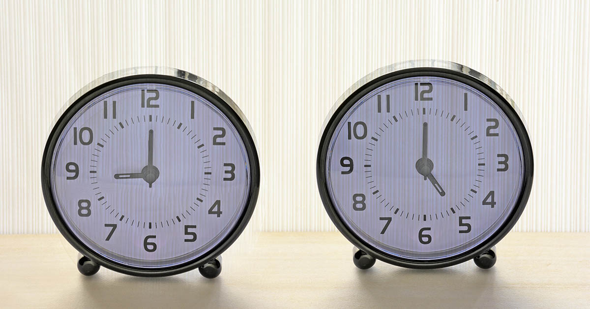 two alarm clocks