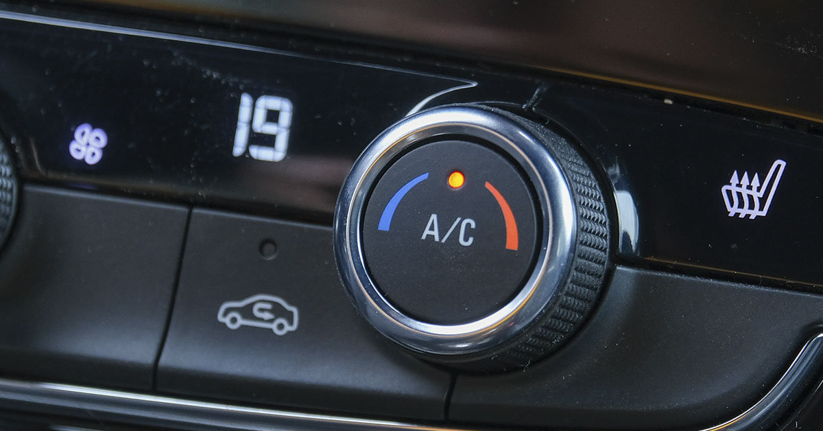 AC controls in car