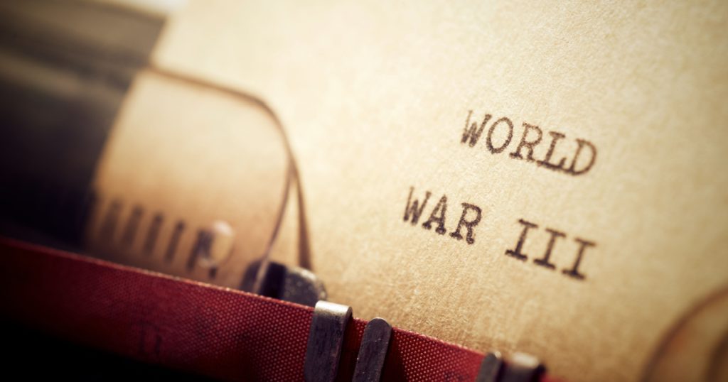 world war 3 words on paper