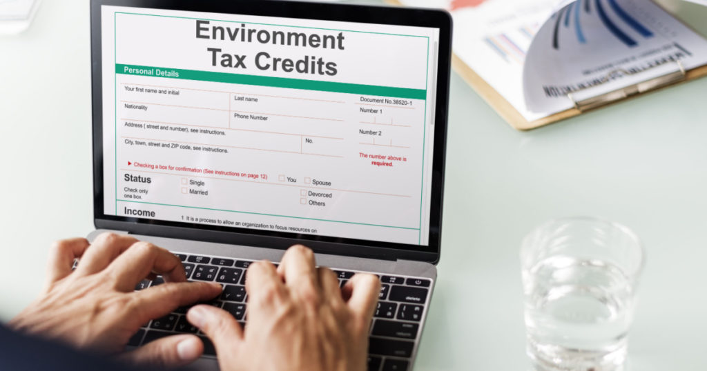 Environment Tax Credits Document Form Concept
