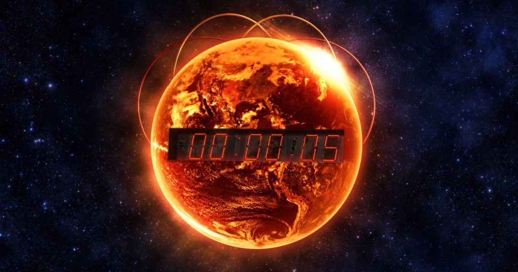 Countdown to Doomsday - Elements of this image furnished by NASA
