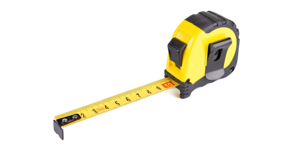 tape measure isolated on white background
