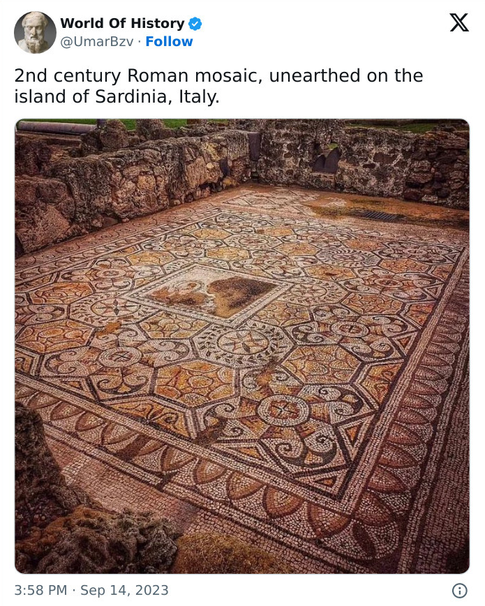 2nd century Roman mosaic flooring