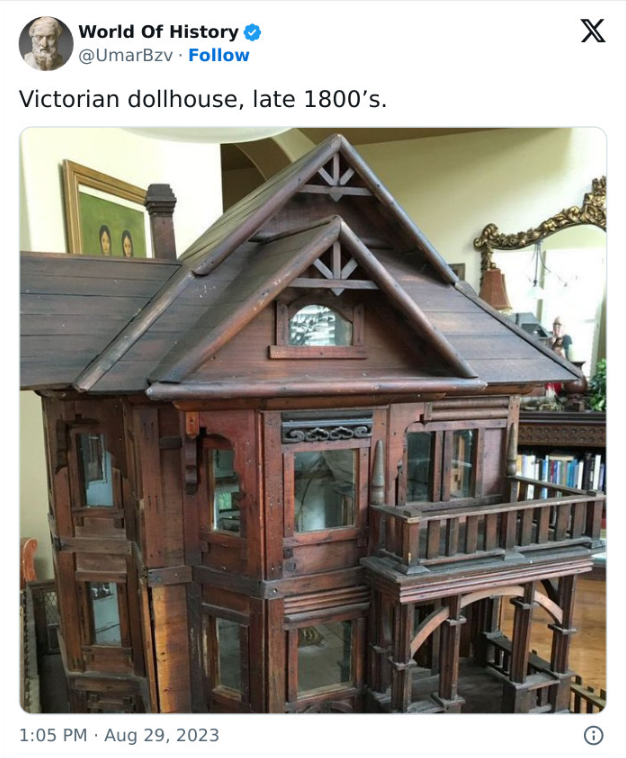 A dollhouse built in the late 1800's