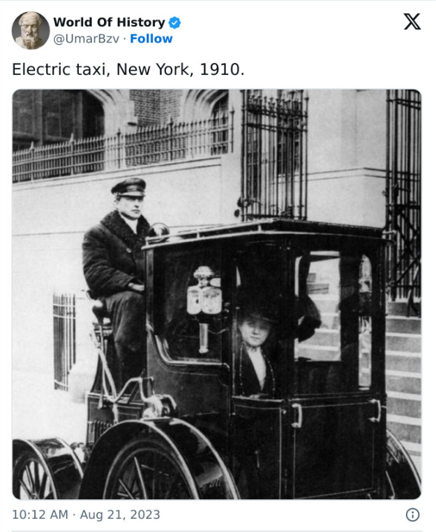 An electric taxi from New York, 1910