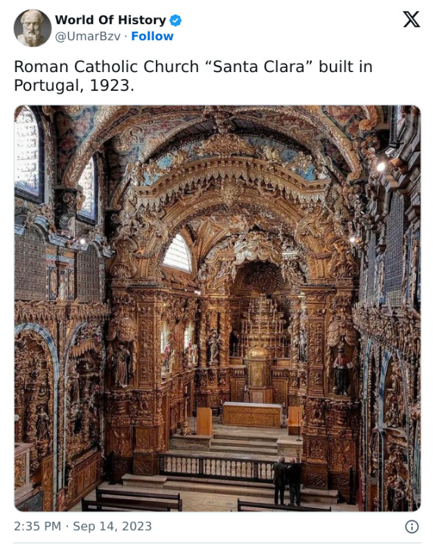 Roman Catholic Church, Santa Clara in Portugal, 1923