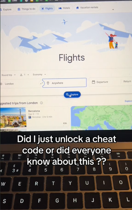 The TikTok hack for cheap flights.