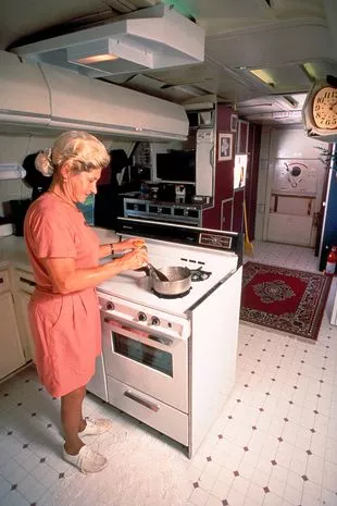 The kitchen on the plane