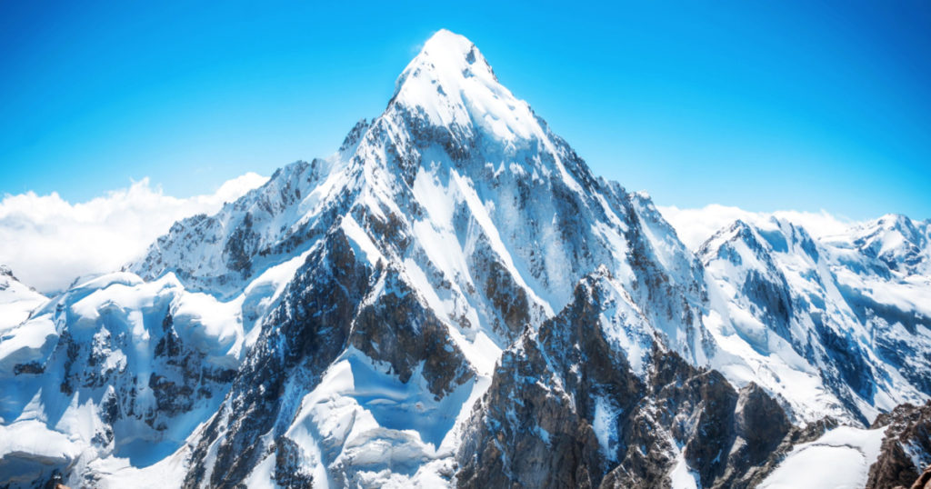 Mountain peak. Everest. National Park, Nepal.
