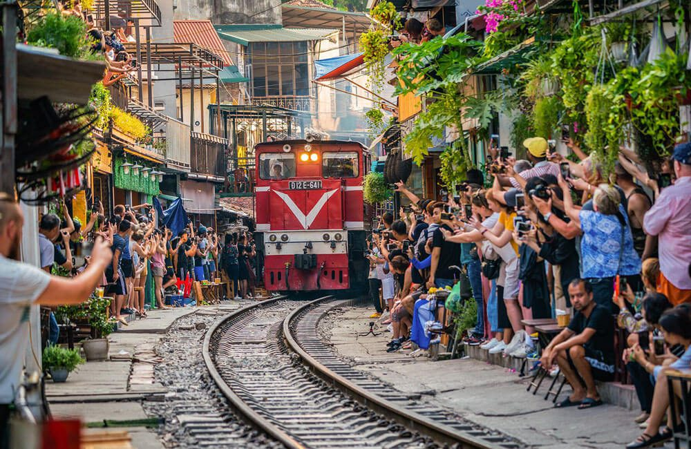 Hanoi’s “Train Street”, Vietnam