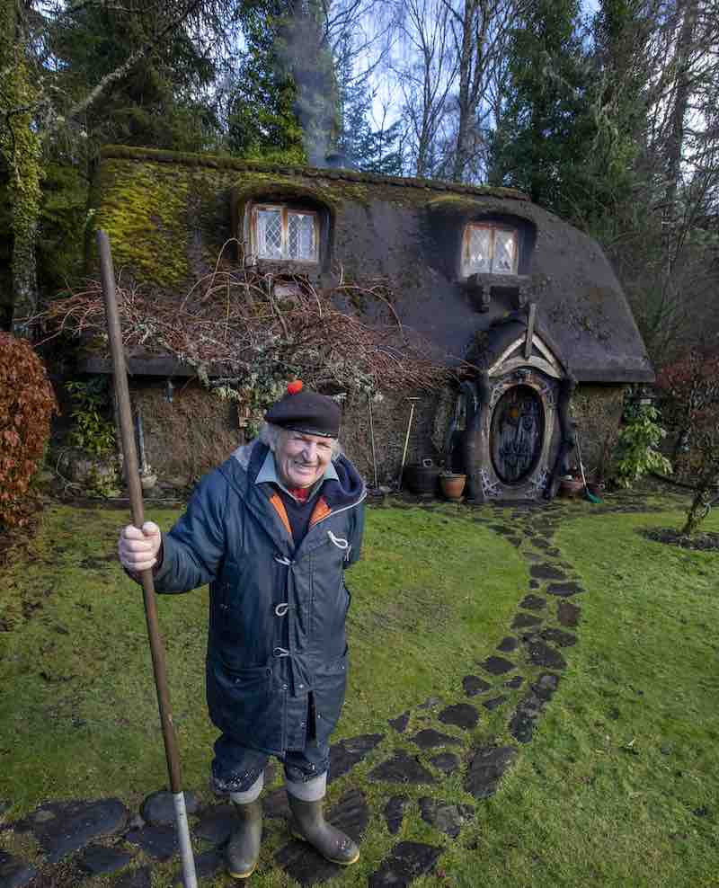 Stuart Grant in front of his Hobbit House