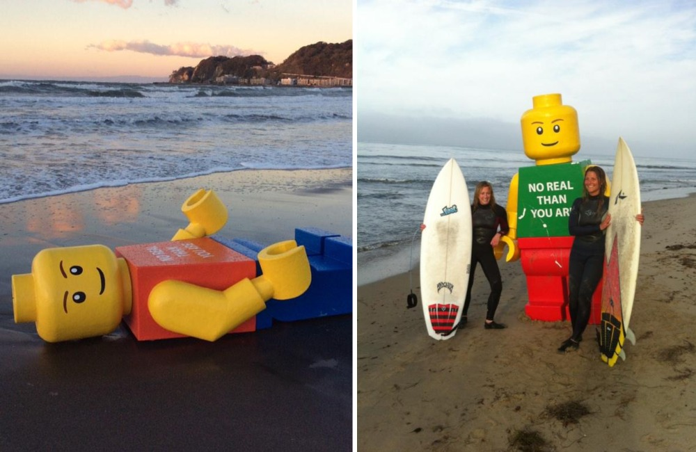 Giant Lego Men Washed up on Beaches Around the World